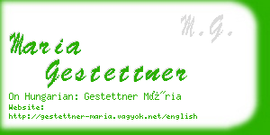 maria gestettner business card